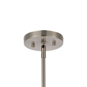 Arlo 11.5" Mid-Century Modern Iron/Seeded Glass LED Pendant - JONATHAN Y
